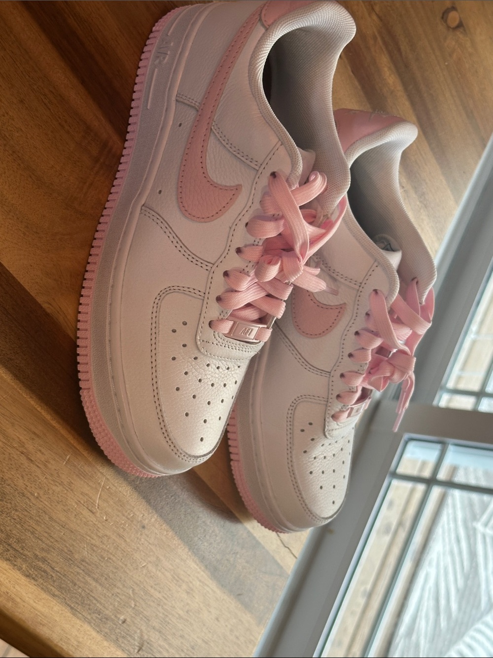 Nike Low-Top Sneakers - White with Light Pink Accents